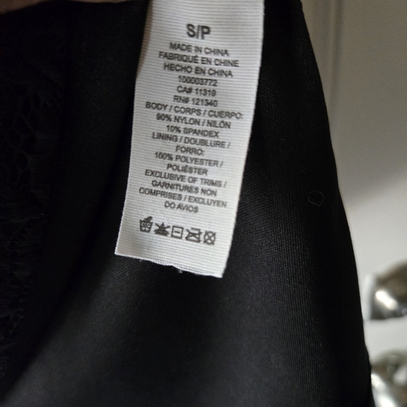 Garage Black Lace Skater Y2k Goth Mini Dress ~ Small - Picture 4 of 5